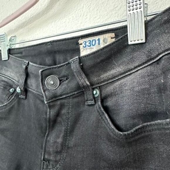 G-Star Raw 3301 Contour Skinny Jeans, Size 26, Black - Picture 3 of 10